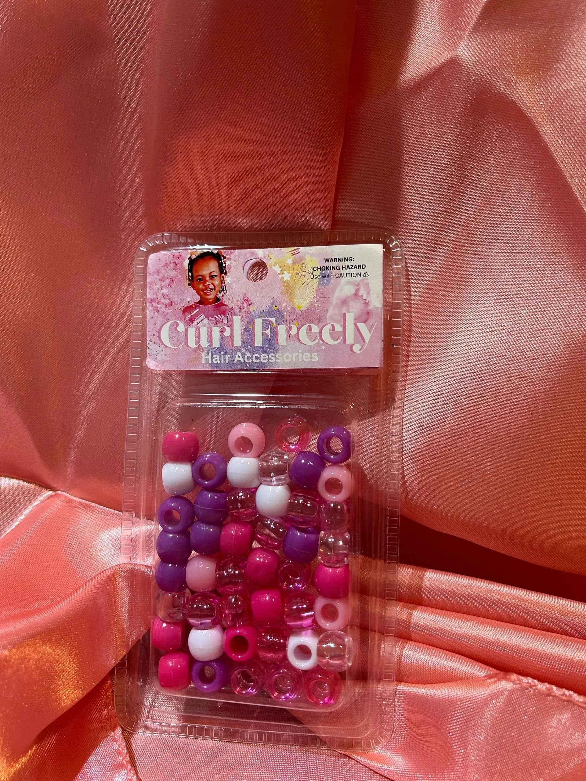 Pink, Purple, White Bead Assortment - Beads from Curl Freely